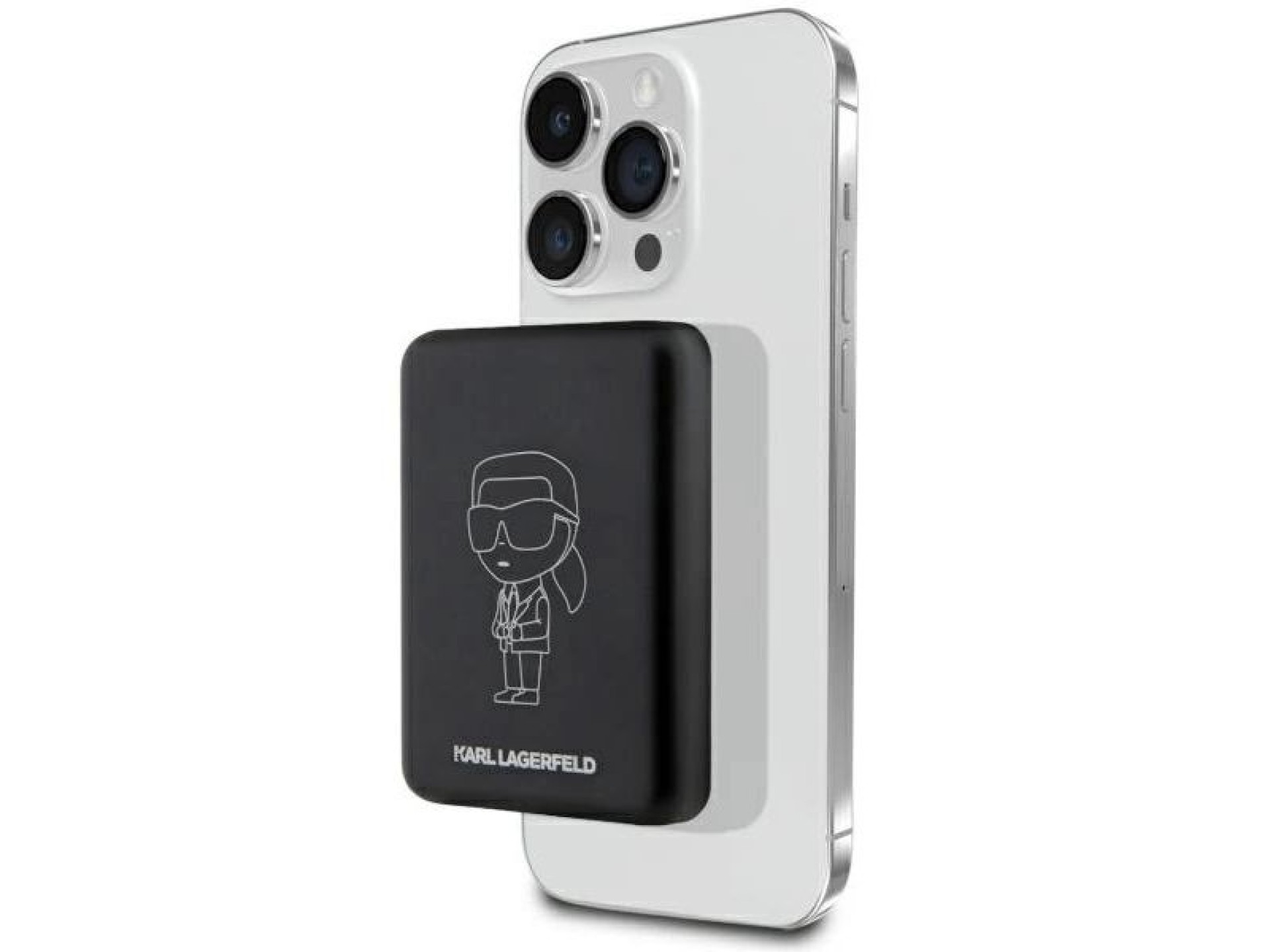 Karl Lagerfeld Ikonik MagSafe 5W 3000mAh Inductive Power Bank - Black