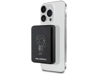 Bater�a externa inductiva Karl Lagerfeld Ikonik MagSafe de 5 W y 3000 mAh - Negra