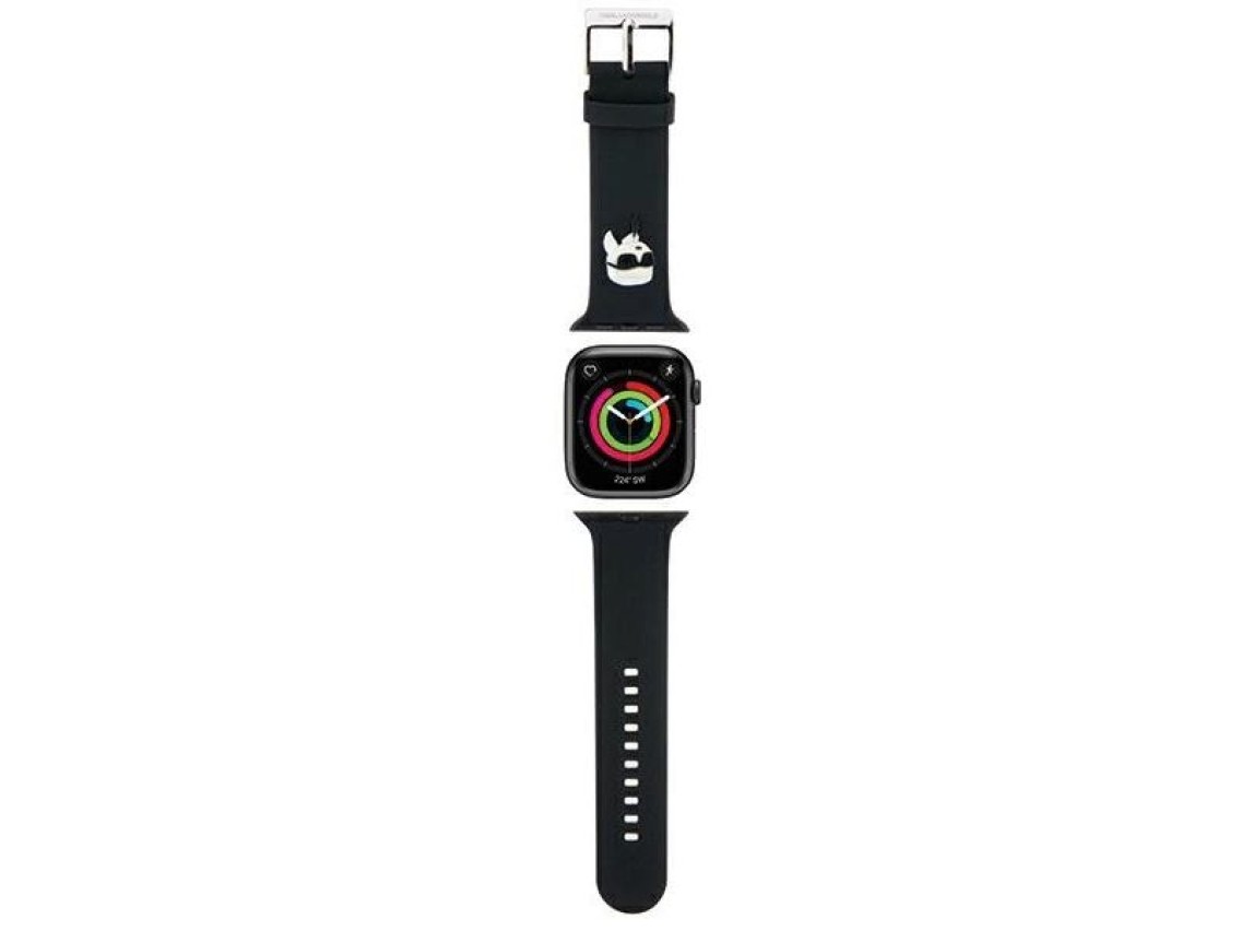 Pulseira Karl Lagerfeld 3D em borracha com a cabeça do Karl Lagerfeld para Apple Watch 38/40/41mm -