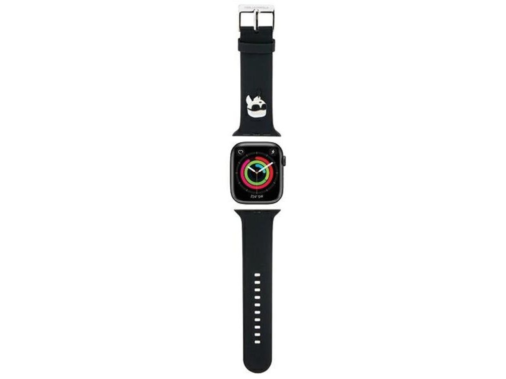Pulseira Karl Lagerfeld 3D em borracha com a cabeça do Karl Lagerfeld para Apple Watch 42/44/45/49mm