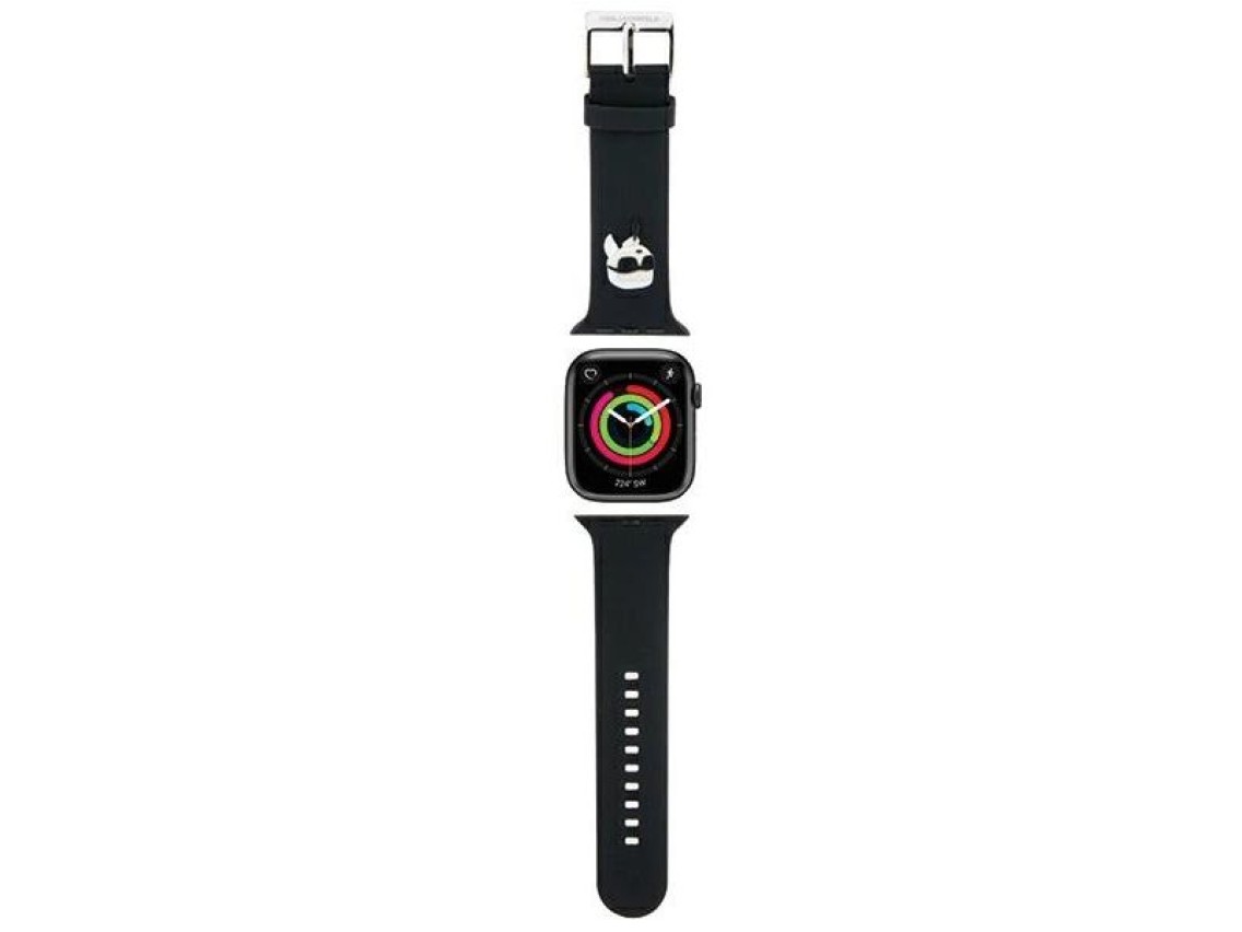 Pulseira Karl Lagerfeld 3D em borracha com a cabeça do Karl Lagerfeld para Apple Watch 42/44/45/49mm
