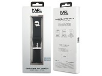 Pulseira Karl Lagerfeld 3D em borracha com a cabeça do Karl Lagerfeld para Apple Watch 42/44/45/49mm Pulseira Karl Lagerfeld 3D em borracha com a cabeça do Karl Lagerfeld para Apple Watch 42/44/45/49mm