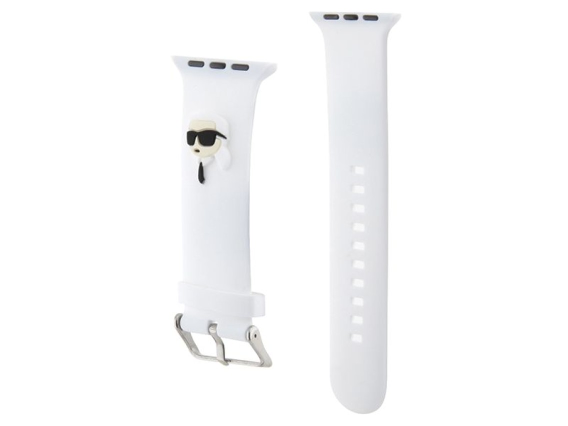 Karl Lagerfeld 3D Rubber Karl Head strap for Apple Watch 38/40/41mm - white