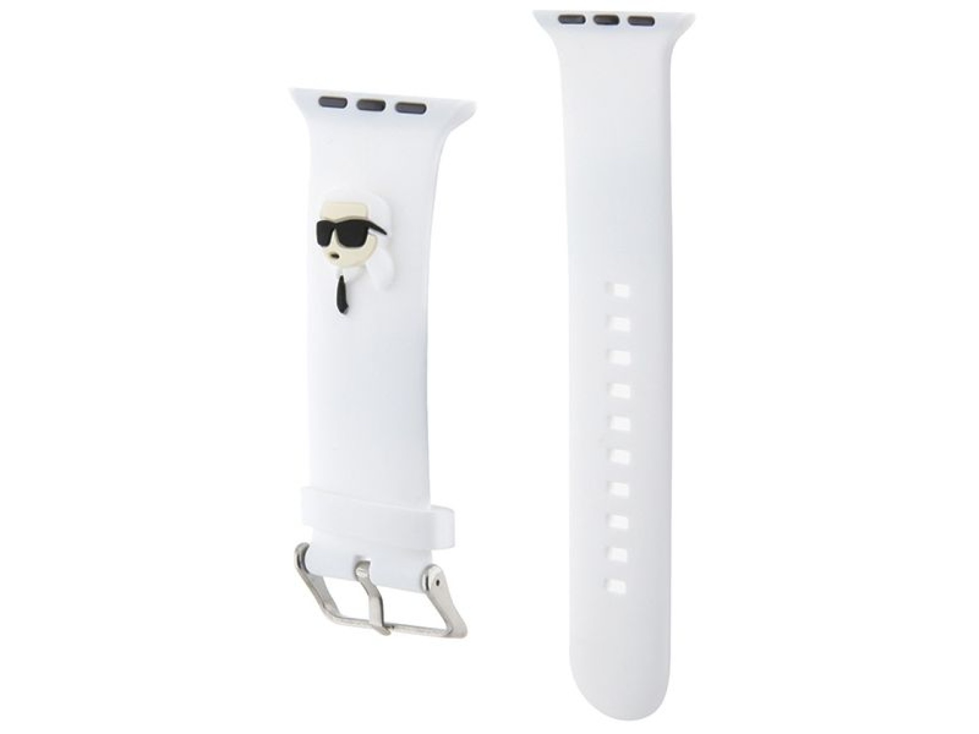 Karl Lagerfeld 3D Rubber Karl Head strap for Apple Watch 42/44/45/49mm - white