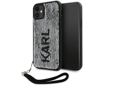 Karl Lagerfeld KLHCN61PSQRKS iPhone 11 / Xr 6.1" silver/silver hardcase Sequins Cord Karl Lagerfeld KLHCN61PSQRKS iPhone 11 / Xr 6.1" silver/silver hardcase Sequins Cord