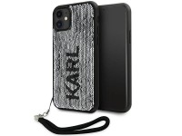 Karl Lagerfeld KLHCN61PSQRKS iPhone 11 / Xr 6.1" silver/silver hardcase Sequins Cord Karl Lagerfeld KLHCN61PSQRKS iPhone 11 / Xr 6.1" silver/silver hardcase Sequins Cord