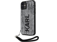 Karl Lagerfeld KLHCN61PSQRKS iPhone 11 / Xr 6.1" silver/silver hardcase Sequins Cord Karl Lagerfeld KLHCN61PSQRKS iPhone 11 / Xr 6.1" silver/silver hardcase Sequins Cord