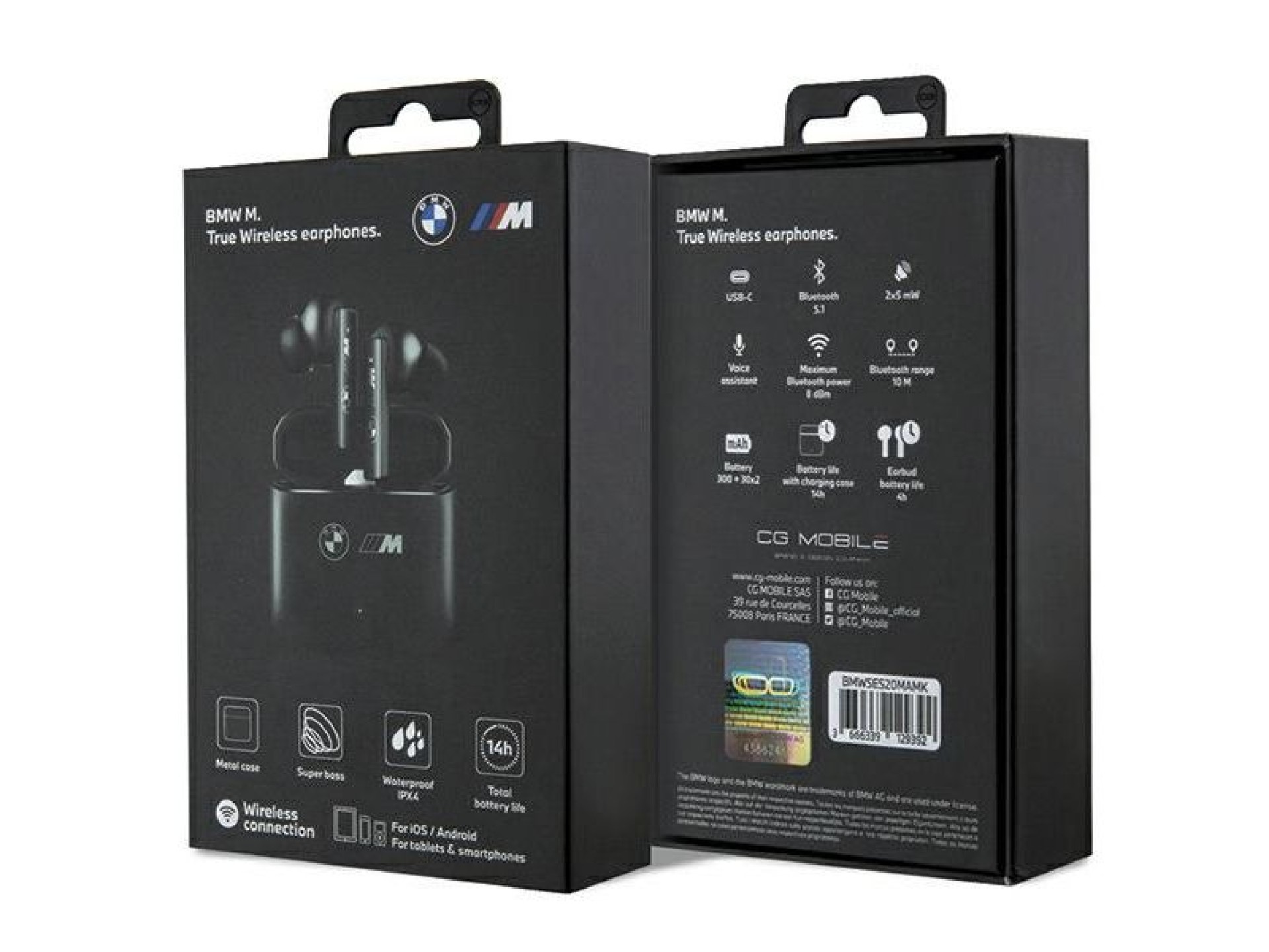 BMW M Collection Bluetooth TWS Wireless Headphones - Black