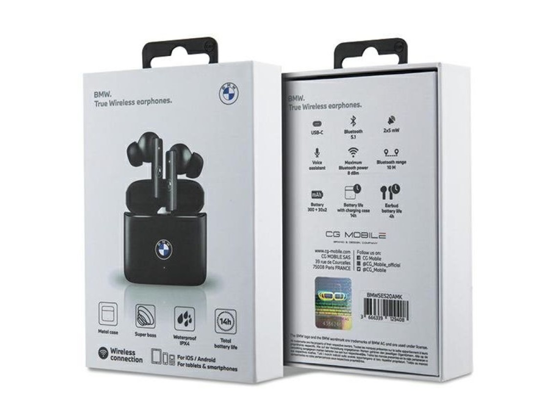 BMW Signature Collection Bluetooth TWS Wireless Headphones - Black