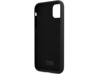 Karl Lagerfeld KLHCN61SKSVGK iPhone 11 / Xr 6.1" capa rígida preta/preta de silicone com assinatura Karl Lagerfeld KLHCN61SKSVGK iPhone 11 / Xr 6.1" capa rígida preta/preta de silicone com assinatura