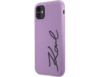 Karl Lagerfeld KLHCN61SKSVGU iPhone 11 / Xr 6.1" purple/purple hardcase Silicone Signature Karl Lagerfeld KLHCN61SKSVGU iPhone 11 / Xr 6.1" purple/purple hardcase Silicone Signature
