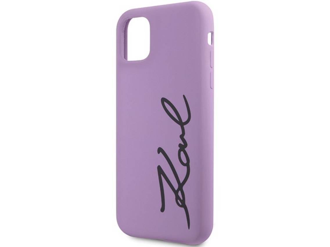 Karl Lagerfeld KLHCN61SKSVGU iPhone 11 / Xr 6.1" purple/purple hardcase Silicone Signature