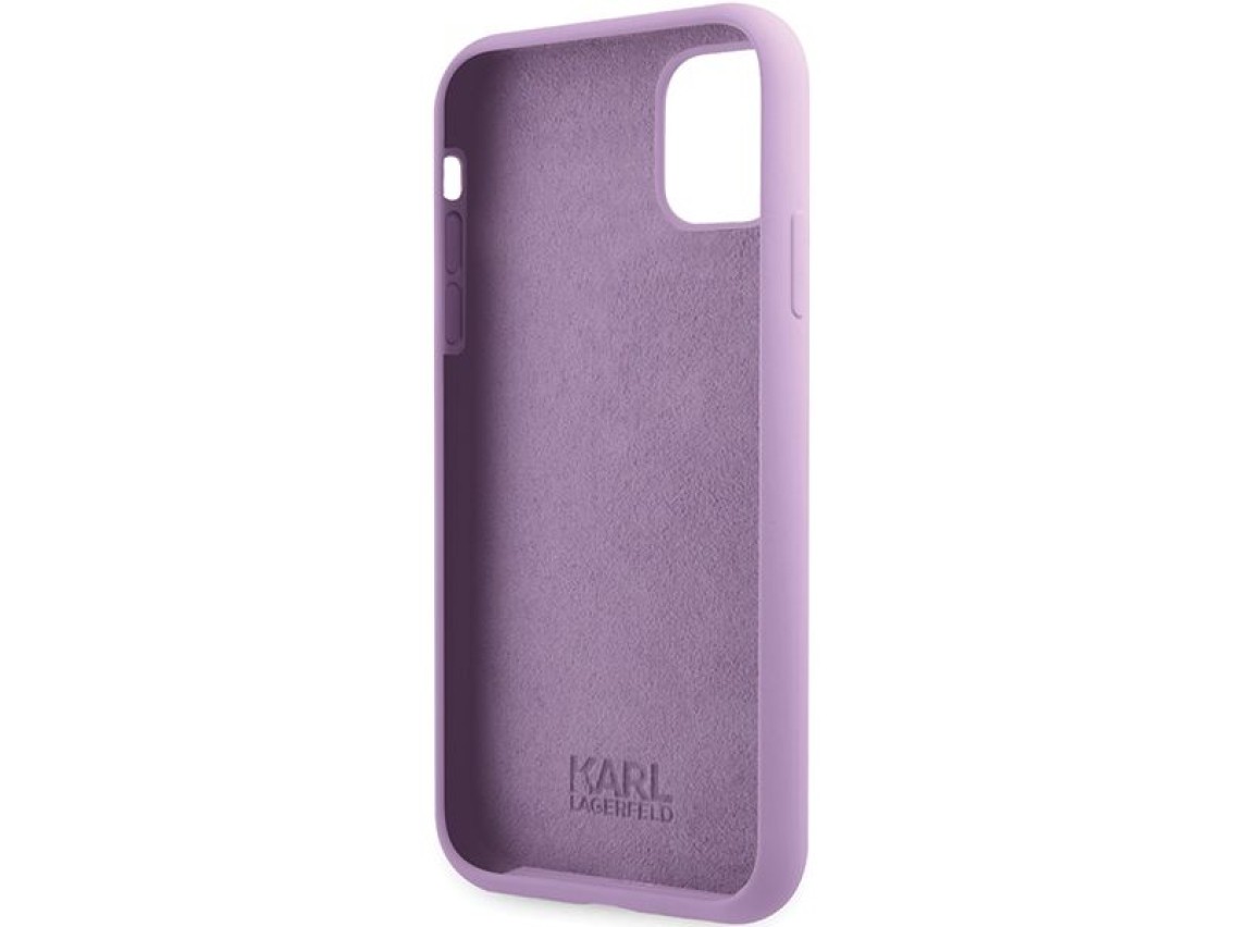 Karl Lagerfeld KLHCN61SKSVGU iPhone 11 / Xr 6.1" purple/purple hardcase Silicone Signature