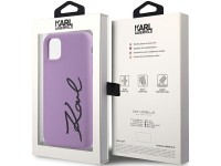 Karl Lagerfeld KLHCN61SKSVGU iPhone 11 / Xr 6.1" purple/purple hardcase Silicone Signature Karl Lagerfeld KLHCN61SKSVGU iPhone 11 / Xr 6.1" purple/purple hardcase Silicone Signature