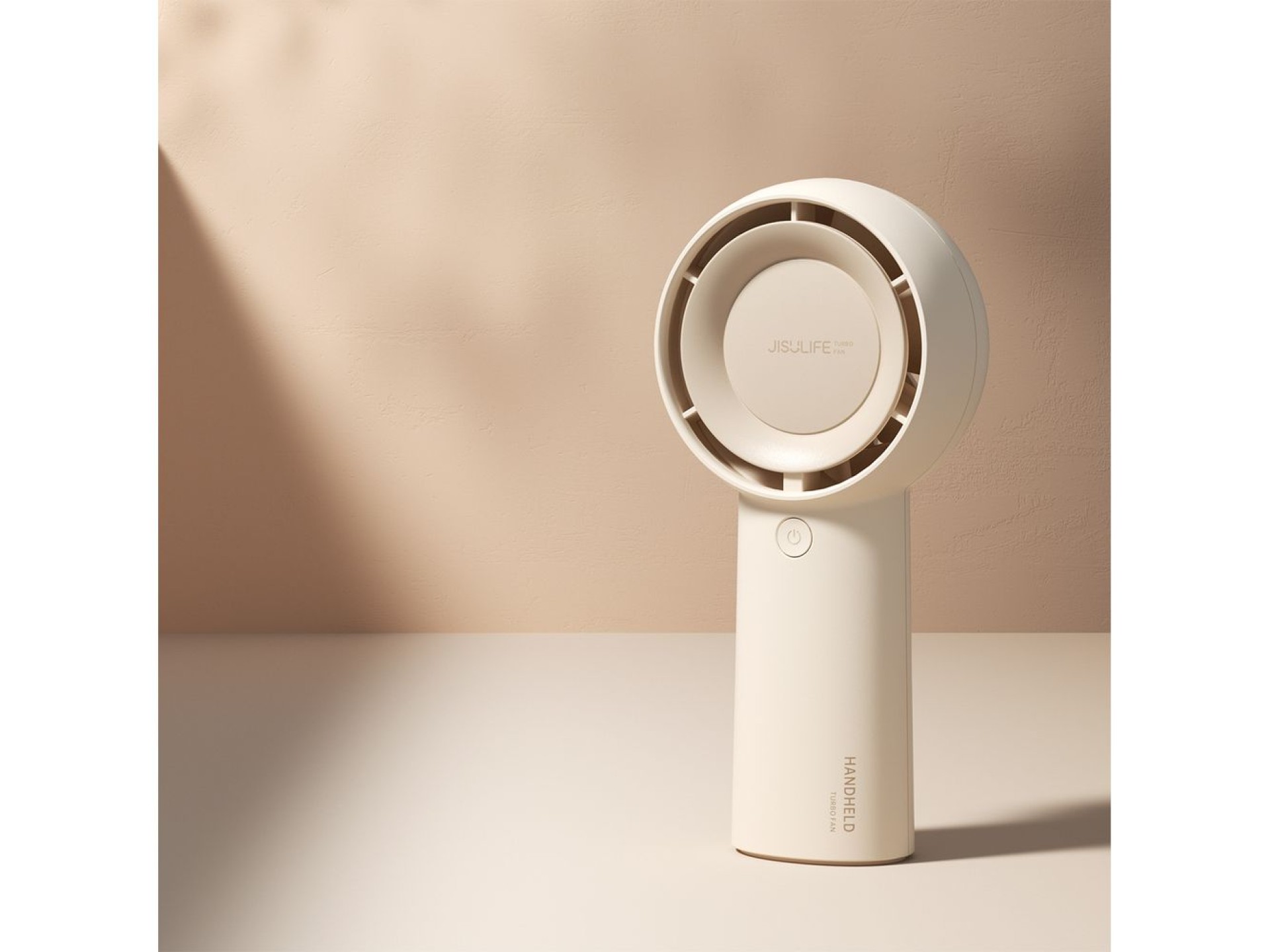 Ventilador portátil Jisulife Life5 Plus de 4000 mAh, mini ventilador USB - Beige