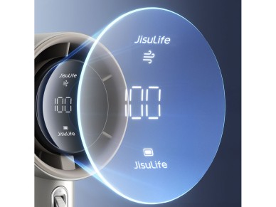 Ventilador port�til Jisulife Pro1 S 5000mAh FA53PRO Mini soplador USB de metal - Marr�n claro