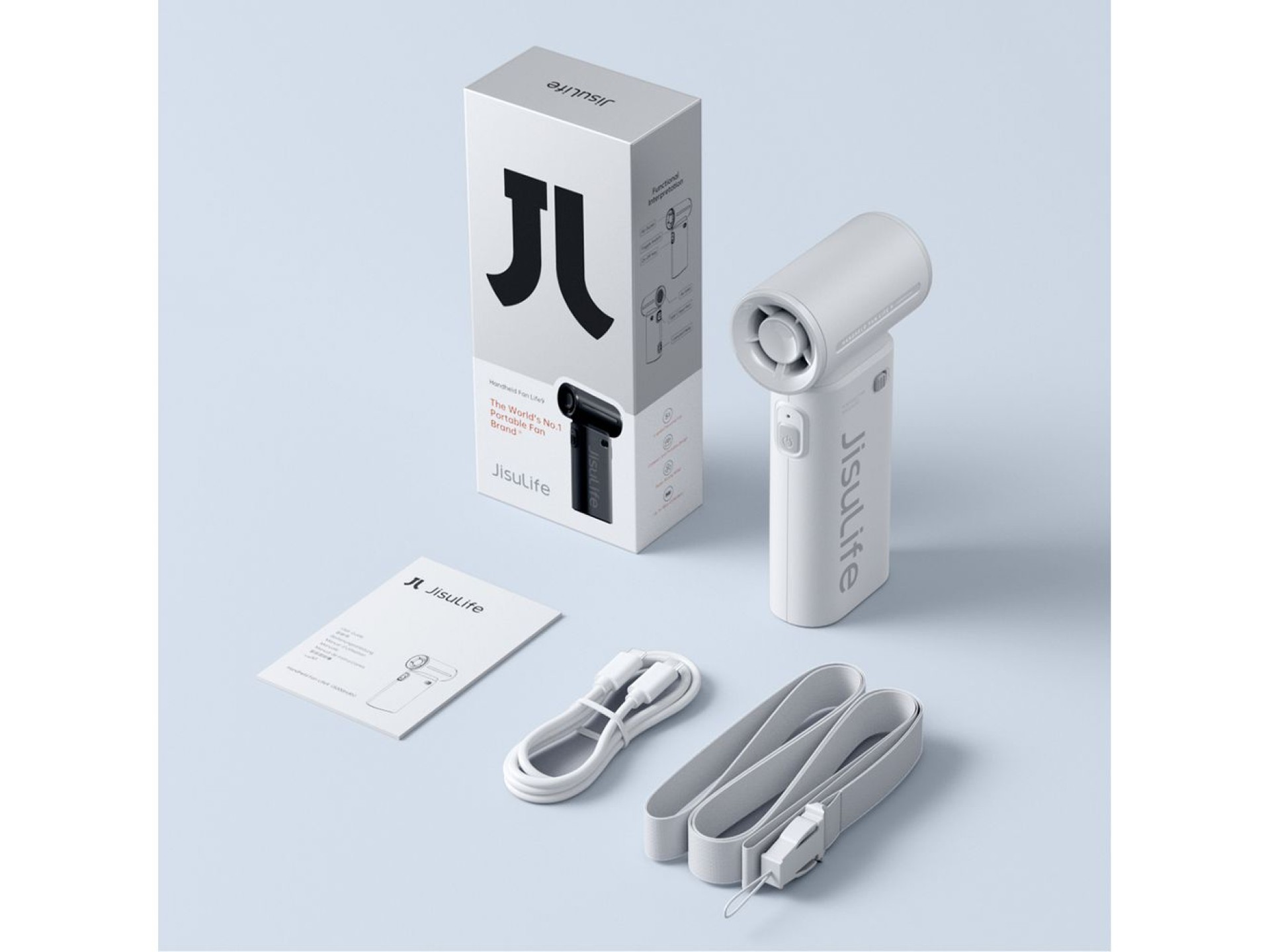 Ventilador portátil Jisulife Life9 5000mAh Mini soprador USB - Cinza