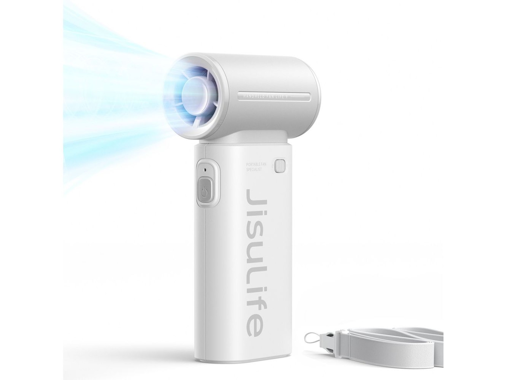 Ventilador portátil Jisulife Life9 de 3600 mAh, mini ventilador USB - Gris