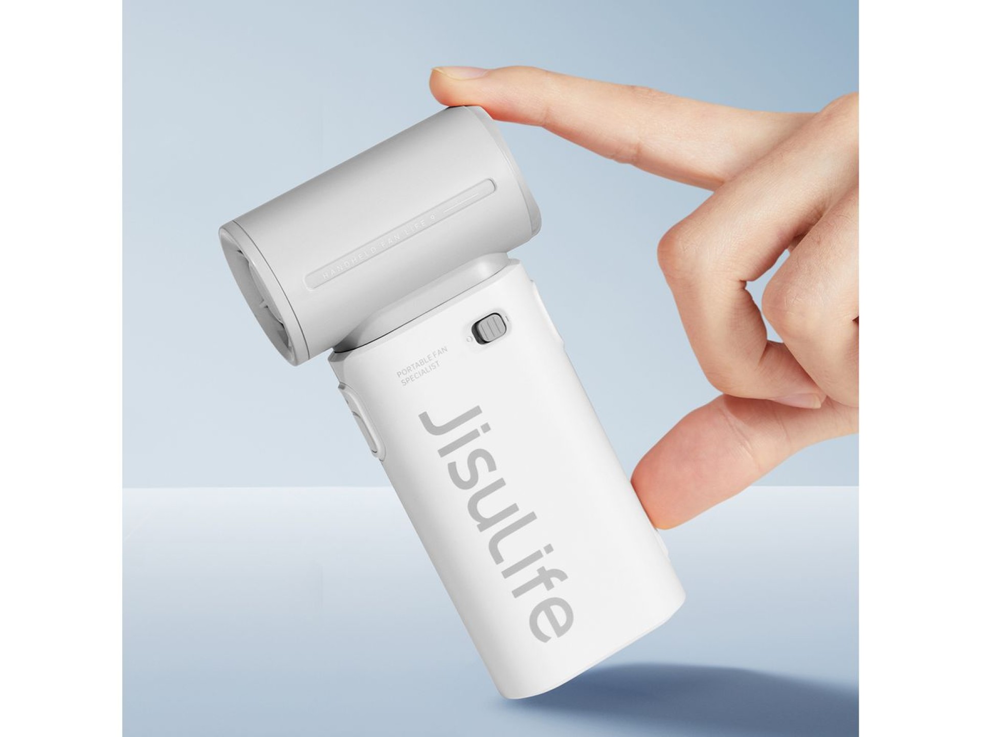 Ventilador portátil Jisulife Life9 de 3600 mAh, mini ventilador USB - Gris
