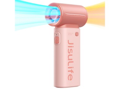Ventilador port�til Jisulife Life9 de 5000 mAh, mini ventilador USB - Rosa