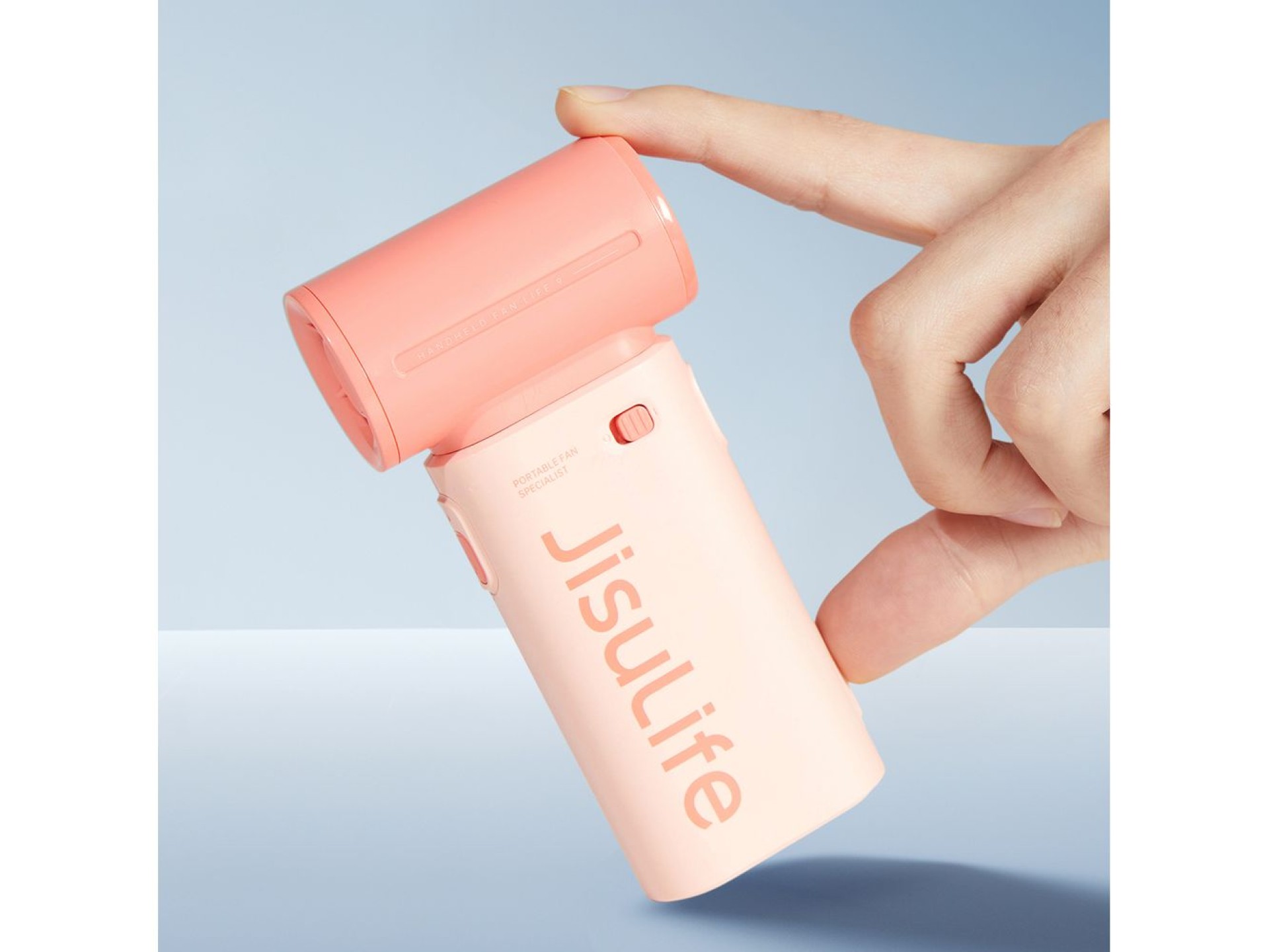 Ventilador portátil Jisulife Life9 5000mAh mini soprador USB - Rosa