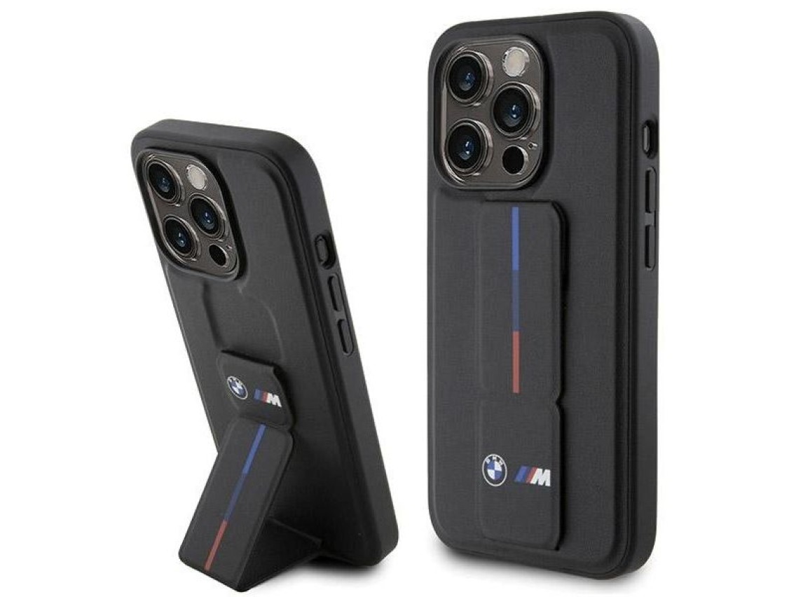 Capa BMW Grip Hot Stamp para iPhone 15 Pro Max - preta