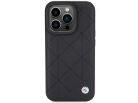 Capa BMW em couro acolchoado para iPhone 15 Pro Max - preta Capa BMW em couro acolchoado para iPhone 15 Pro Max - preta