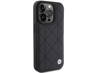Capa BMW em couro acolchoado para iPhone 15 Pro Max - preta Capa BMW em couro acolchoado para iPhone 15 Pro Max - preta