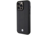 BMW Leather Diamond Pattern case for iPhone 15 Pro - black BMW Leather Diamond Pattern case for iPhone 15 Pro - black