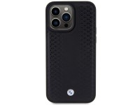 BMW Leather Diamond Pattern case for iPhone 15 Pro - black BMW Leather Diamond Pattern case for iPhone 15 Pro - black