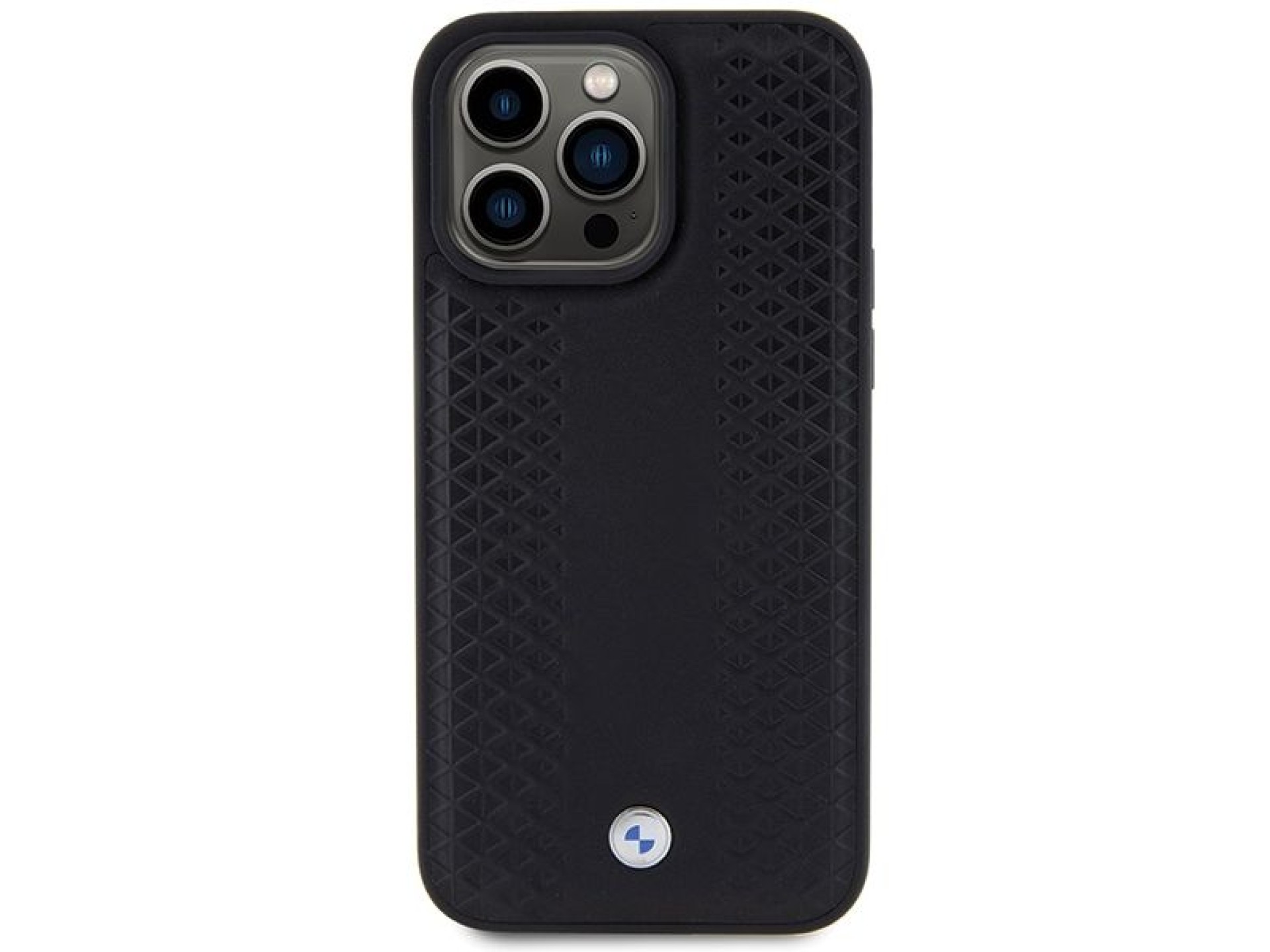 BMW Leather Diamond Pattern case for iPhone 15 Pro - black
