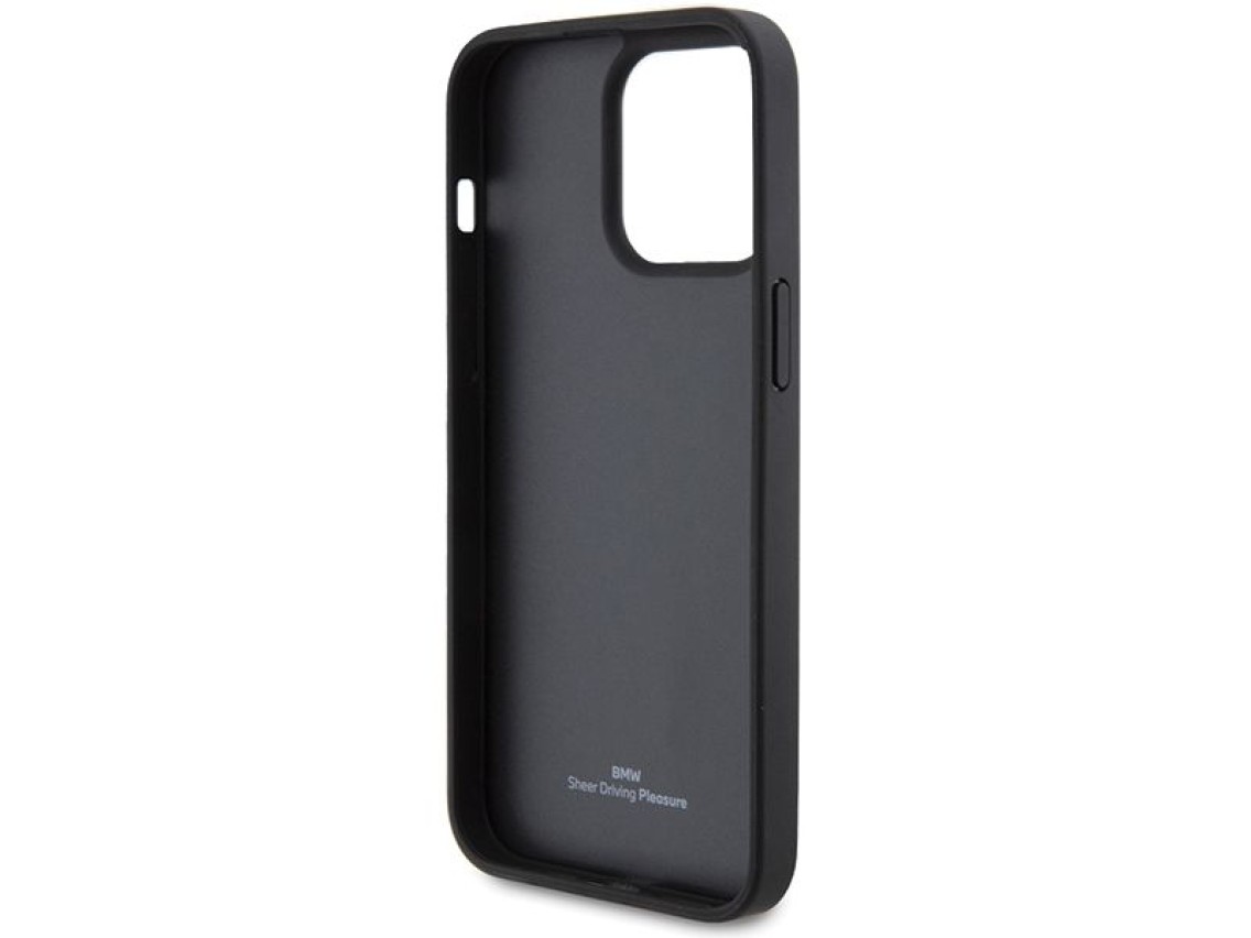 BMW Leather Diamond Pattern case for iPhone 15 Pro - black
