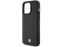 BMW Leather Diamond Pattern case for iPhone 15 Pro Max - black