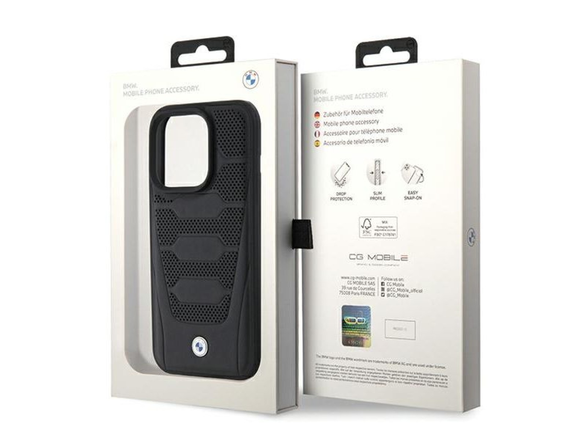 BMW Leather Seats Pattern case for iPhone 15 Pro Max - black