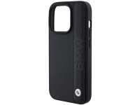 Funda BMW de piel texturizada y rayas para iPhone 15 Pro - negra Funda BMW de piel texturizada y rayas para iPhone 15 Pro - negra