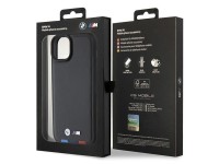BMW BMHCP15M22PTDK iPhone 15 Plus 6.7" black/black Leather Stamp Tricolor BMW BMHCP15M22PTDK iPhone 15 Plus 6.7" black/black Leather Stamp Tricolor