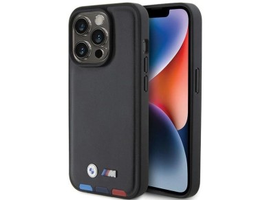BMW BMHCP15L22PTDK iPhone 15 Pro 6.1" black/black Leather Stamp Tricolor BMW BMHCP15L22PTDK iPhone 15 Pro 6.1" black/black Leather Stamp Tricolor