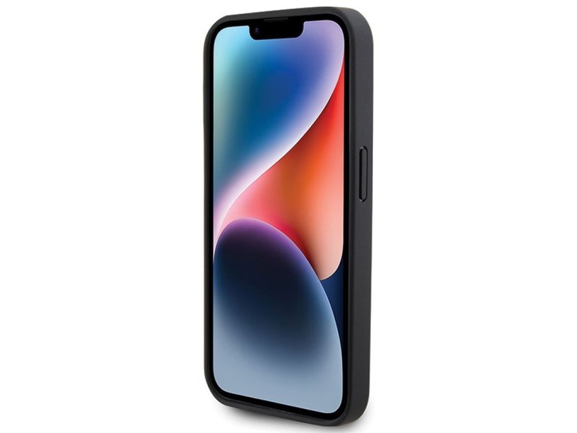 BMW BMHCP15L22PTDK iPhone 15 Pro 6.1" negro/negro Cuero estampado tricolor