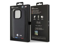 BMW BMHCP15L22PTDK iPhone 15 Pro 6.1" negro/negro Cuero estampado tricolor BMW BMHCP15L22PTDK iPhone 15 Pro 6.1" negro/negro Cuero estampado tricolor