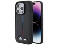 Capa BMW Quilted Tricolor para iPhone 15 Pro - Preta Capa BMW Quilted Tricolor para iPhone 15 Pro - Preta