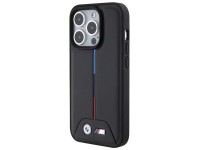 Capa BMW Quilted Tricolor para iPhone 15 Pro - Preta Capa BMW Quilted Tricolor para iPhone 15 Pro - Preta