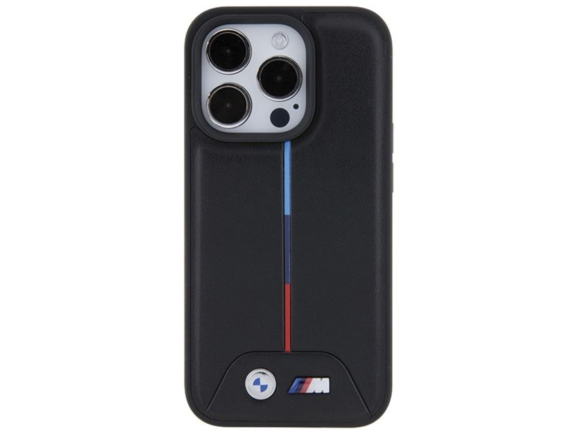 Capa BMW Quilted Tricolor para iPhone 15 Pro - Preta