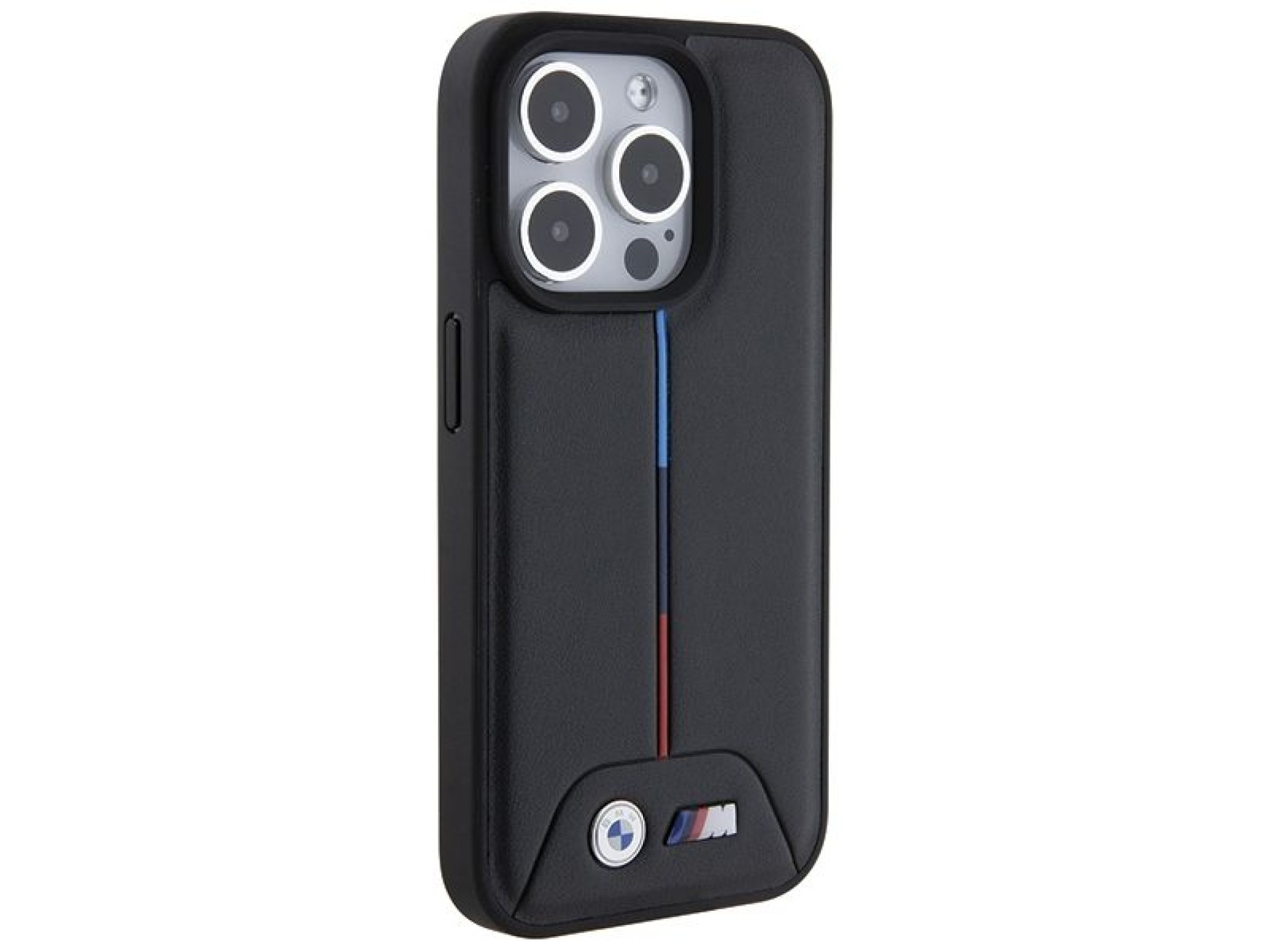 Capa BMW Quilted Tricolor para iPhone 15 Pro - Preta