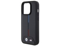 Capa BMW Quilted Tricolor para iPhone 15 Pro - Preta Capa BMW Quilted Tricolor para iPhone 15 Pro - Preta
