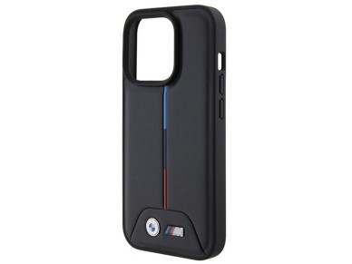 BMW Quilted Tricolor iPhone 15 Pro Case - Black BMW Quilted Tricolor iPhone 15 Pro Case - Black