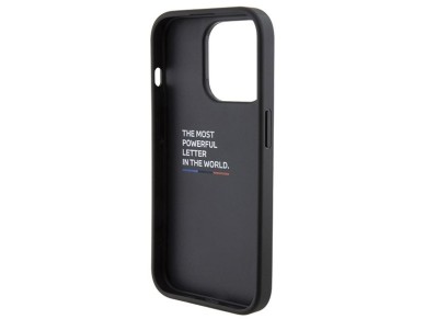 BMW Quilted Tricolor iPhone 15 Pro Case - Black BMW Quilted Tricolor iPhone 15 Pro Case - Black