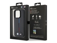 Capa BMW Quilted Tricolor para iPhone 15 Pro - Preta Capa BMW Quilted Tricolor para iPhone 15 Pro - Preta