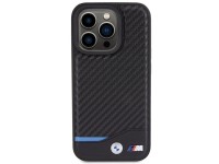 BMW Leather Carbon case for iPhone 15 Pro - black