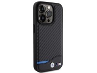 BMW Leather Carbon case for iPhone 15 Pro - black