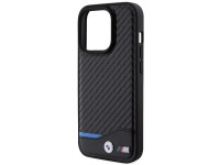 BMW Leather Carbon case for iPhone 15 Pro - black